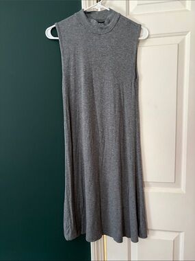 GAP Sleeveless Gray Mock Neck Midi Dress